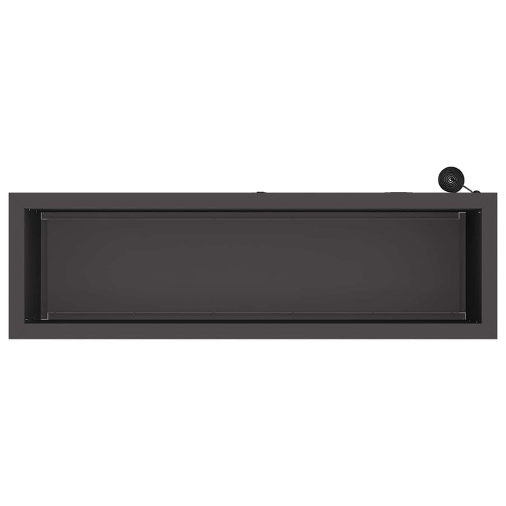 Plantekasse med LED 2 stk. Sort 30 × 100 × 30 cm Stål