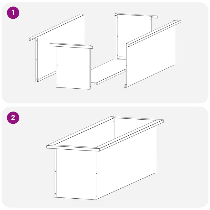Plantekasse med LED Hvid 30 × 100 × 30 cm Stål