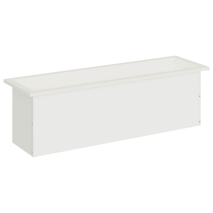 Plantekasse med LED Hvid 30 × 100 × 30 cm Stål