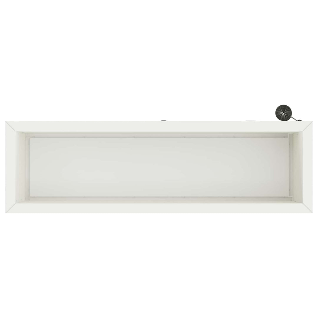 Plantekasse med LED 2 stk. Hvid 30 × 100 × 30 cm Stål