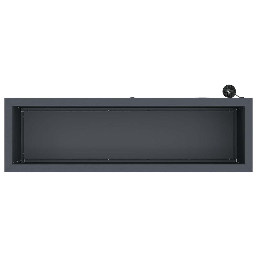 Plantekasse med LED 2 stk. Antracit 30 x 100 x 30 cm Stål