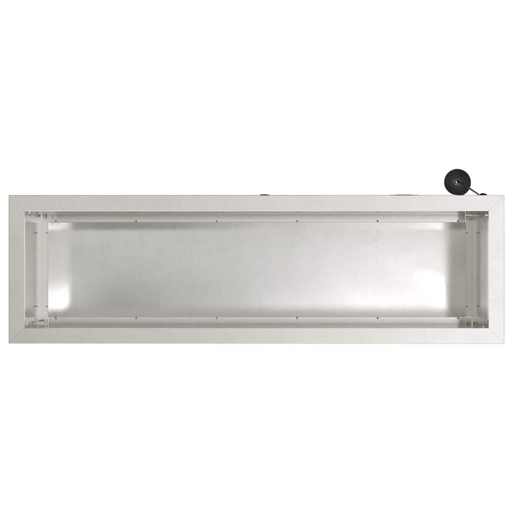 Plantekasse med LED 2 stk. Sølv 30 × 100 × 30 cm Rustfrit stål