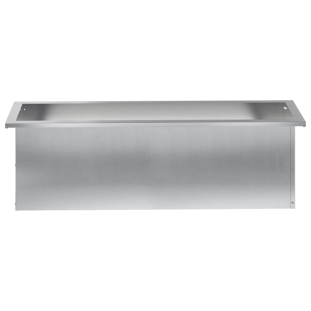 Plantekasse med LED Sølv 30 × 100 × 30 cm Galvaniseret stål