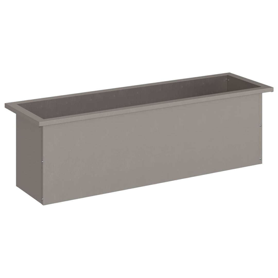 Plantekasse med LED Rusten 30 × 100 × 30 cm Cortenstål