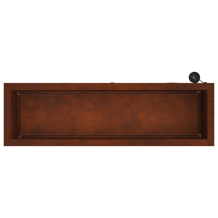 Plantekasse med LED Rusten 30 × 100 × 30 cm Cortenstål