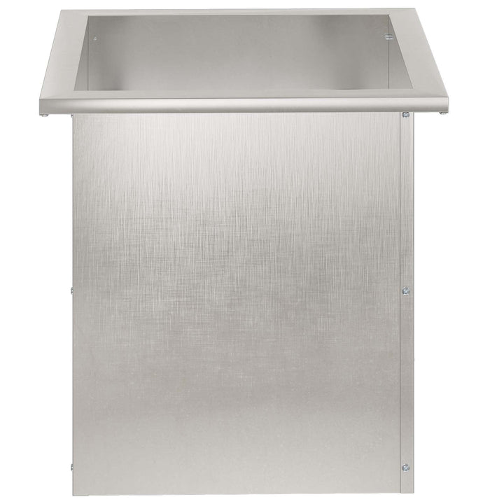 Plantekasse med LED 2 stk. Sølv 40 x 40 x 40 cm Rustfrit stål