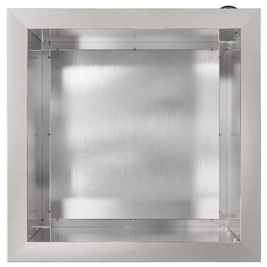 Plantekasse med LED 2 stk. Sølv 40 x 40 x 40 cm Rustfrit stål