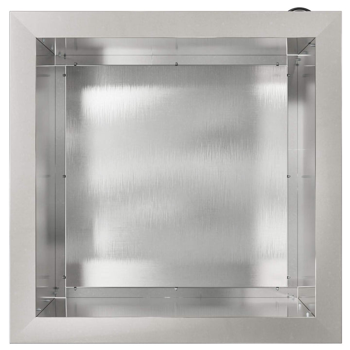 Plantekasse med LED 2 stk. Sølv 40 x 40 x 40 cm Rustfrit stål