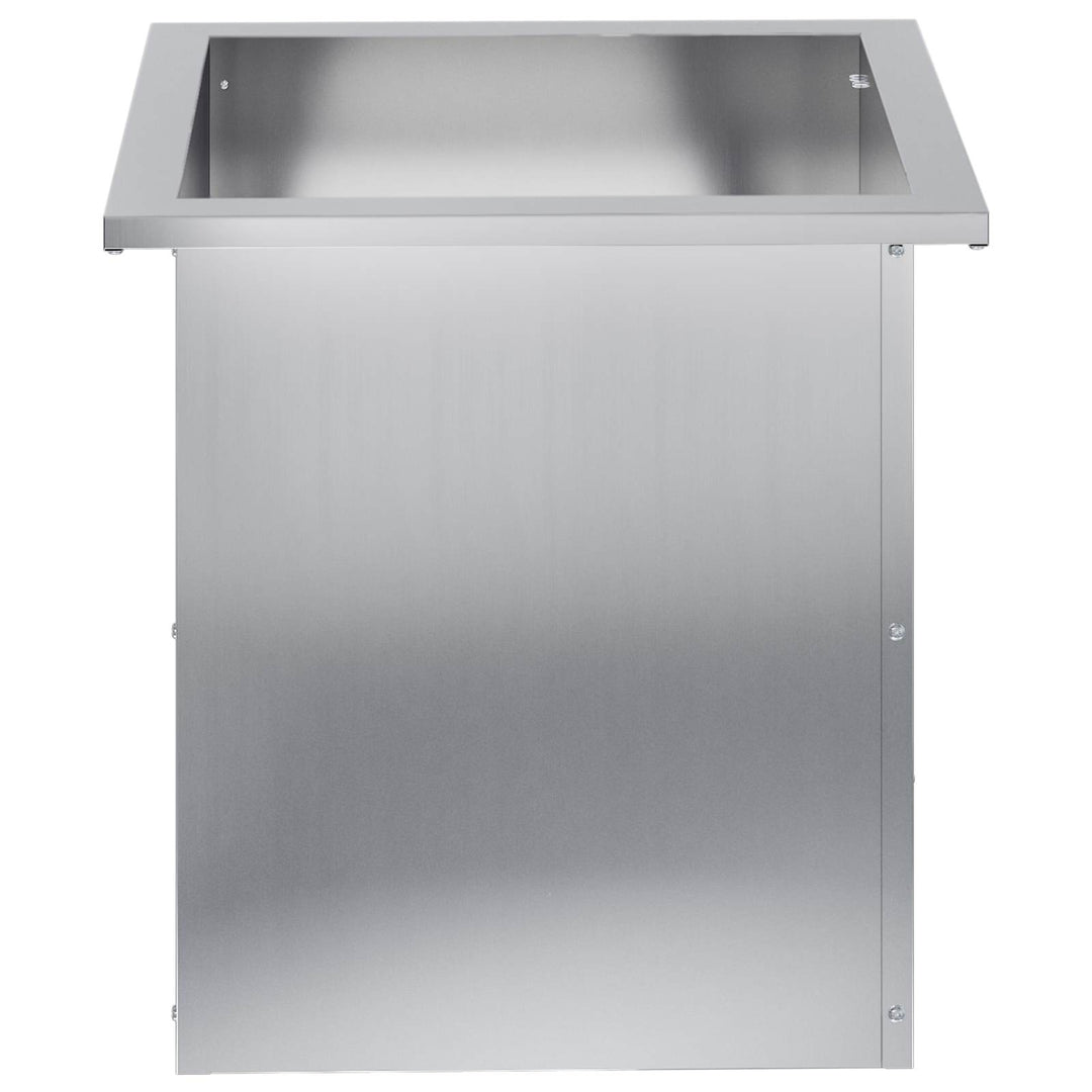 Plantekasse med LED Sølv 40 x 40 x 40 cm Galvaniseret stål