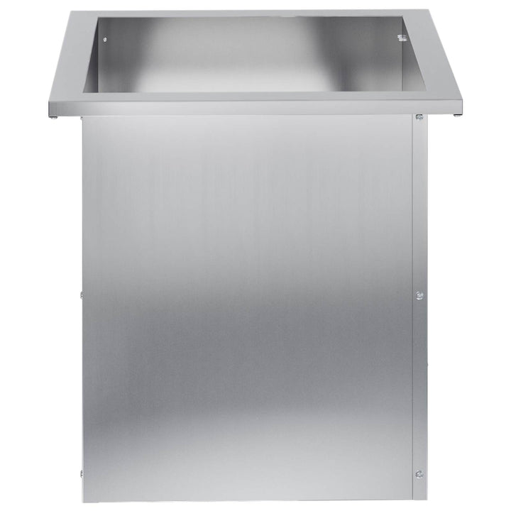 Plantekasse med LED Sølv 40 x 40 x 40 cm Galvaniseret stål