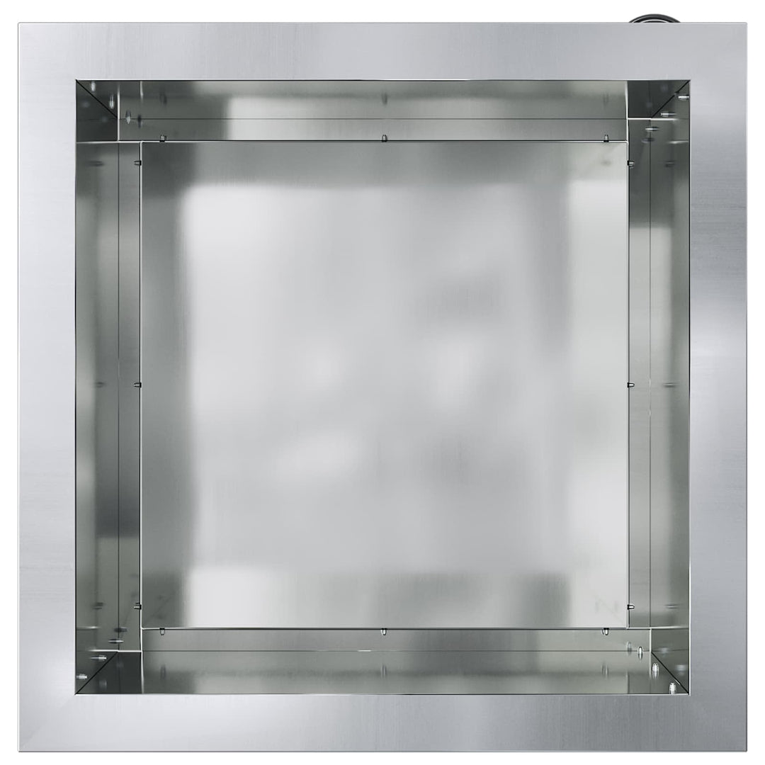 Plantekasse med LED Sølv 40 x 40 x 40 cm Galvaniseret stål
