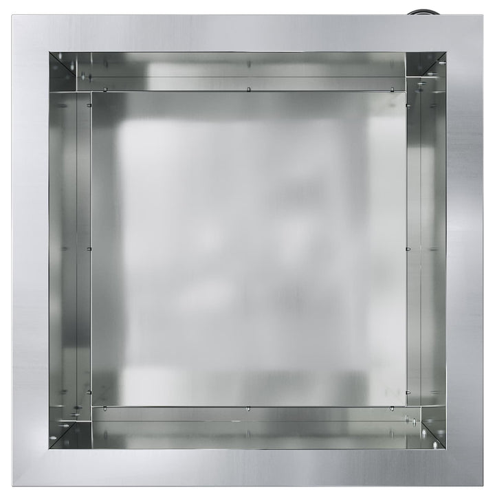 Plantekasse med LED Sølv 40 x 40 x 40 cm Galvaniseret stål
