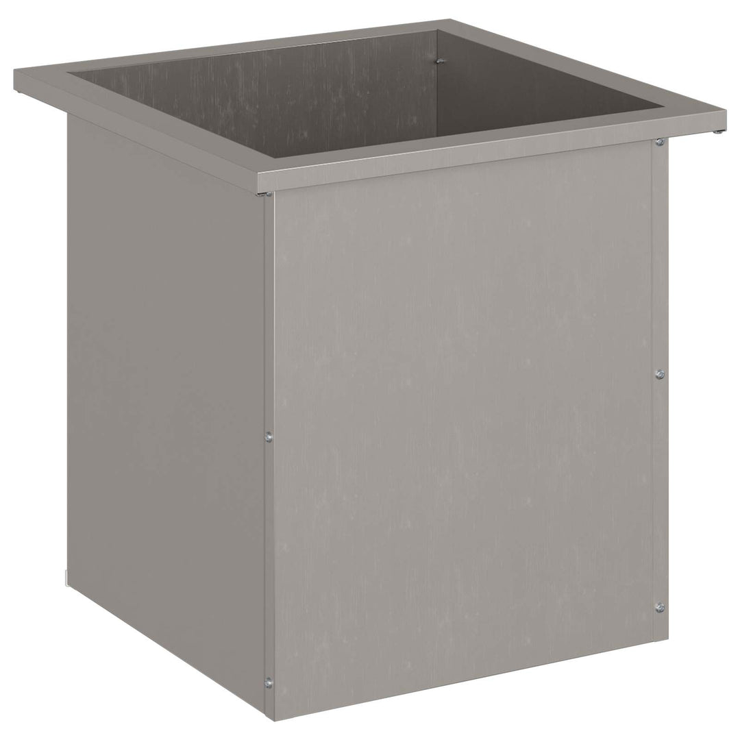 Plantekasse med LED Rusten 40 x 40 x 40 cm Cortenstål