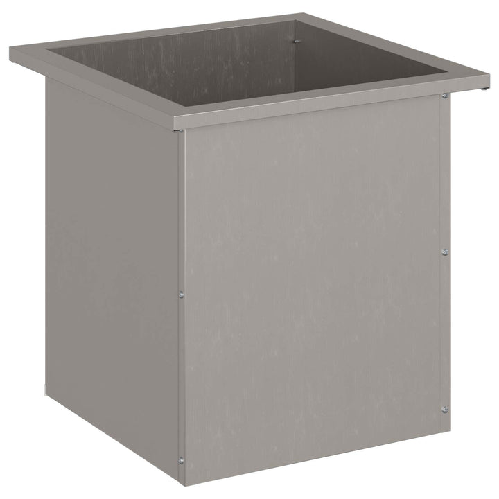 Plantekasse med LED Rusten 40 x 40 x 40 cm Cortenstål