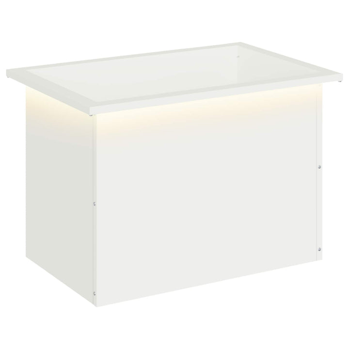 Plantekasse med LED Hvid 40 x 60 x 40 cm Stål