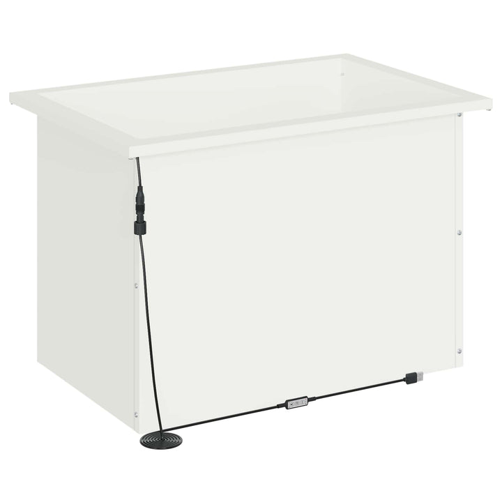 Plantekasse med LED Hvid 40 x 60 x 40 cm Stål