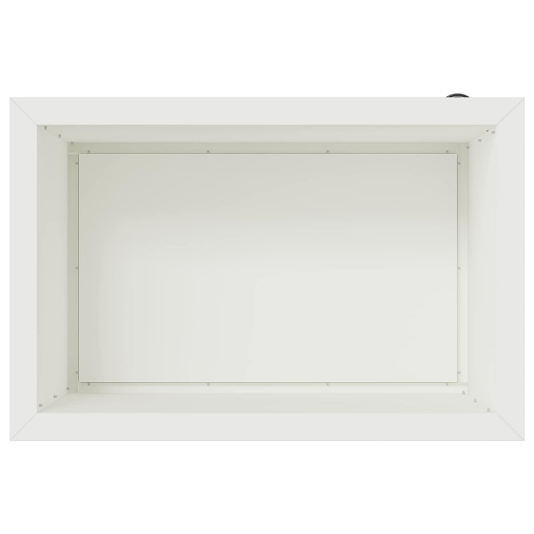 Plantekasse med LED Hvid 40 x 60 x 40 cm Stål
