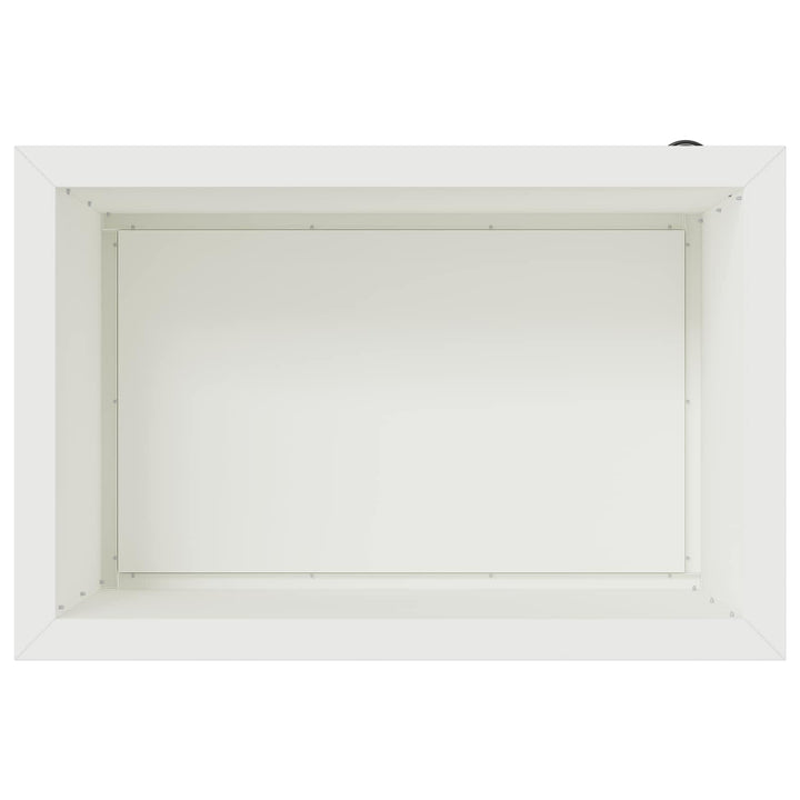 Plantekasse med LED Hvid 40 x 60 x 40 cm Stål