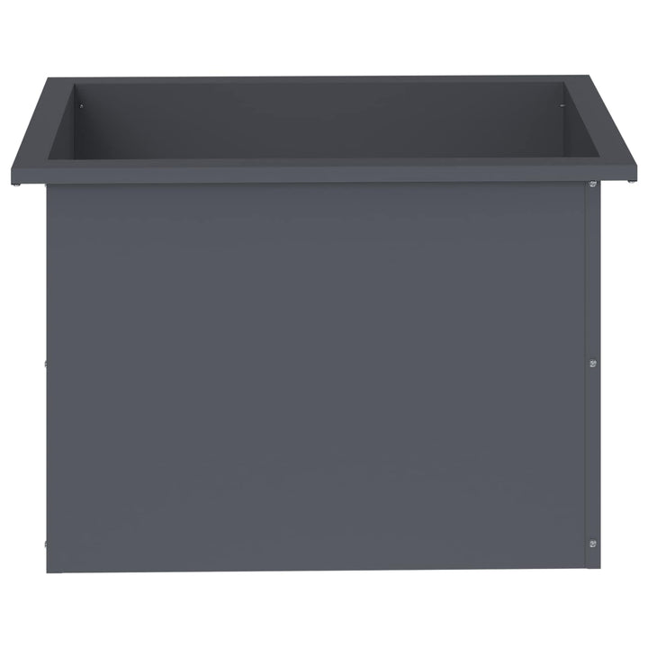 Plantekasse med LED Antracit 40 x 60 x 40 cm Stål