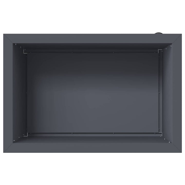 Plantekasse med LED Antracit 40 x 60 x 40 cm Stål