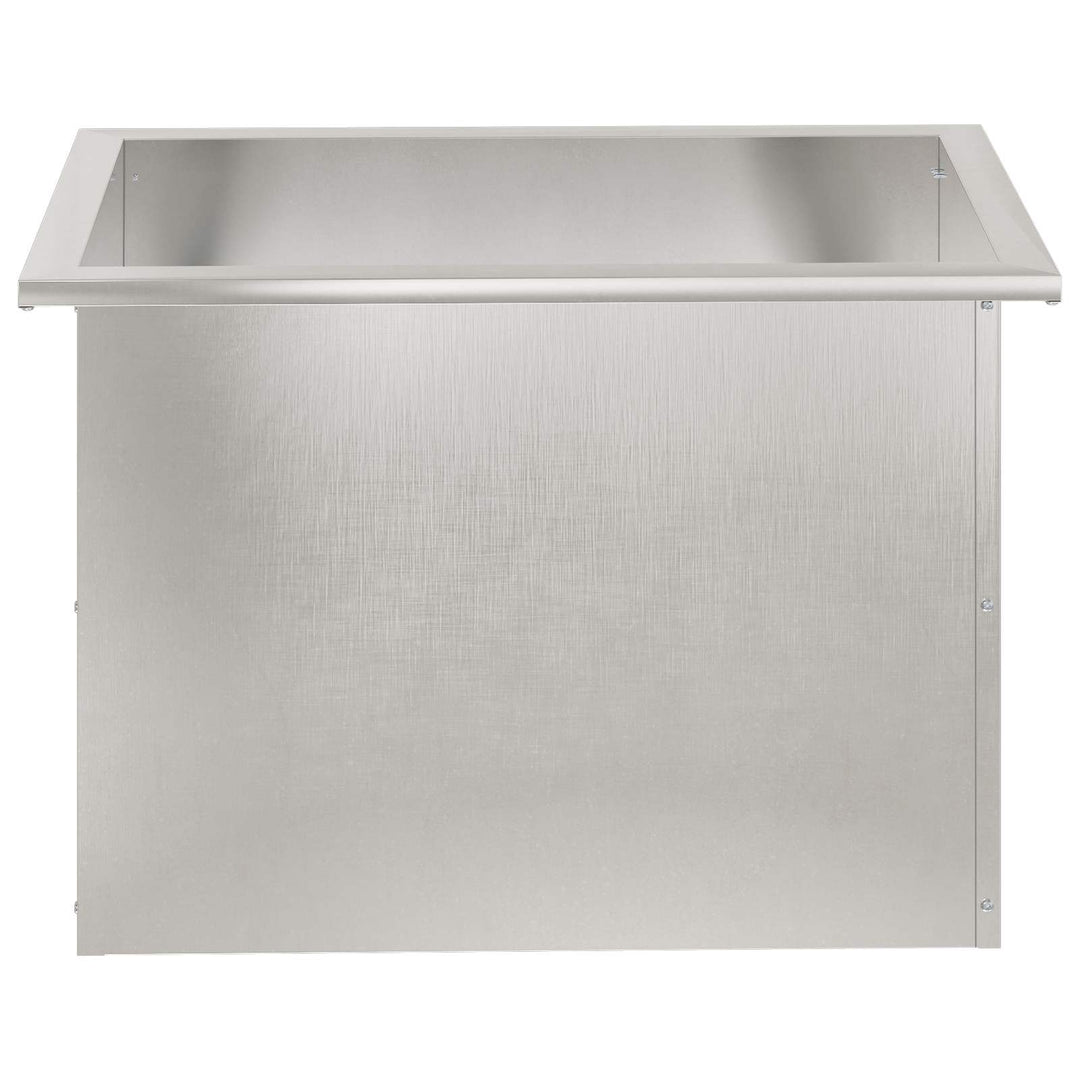 Plantekasse med LED Sølv 40 x 60 x 40 cm Rustfrit stål