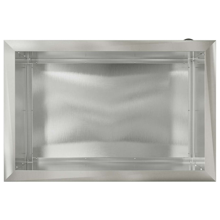 Plantekasse med LED Sølv 40 x 60 x 40 cm Rustfrit stål
