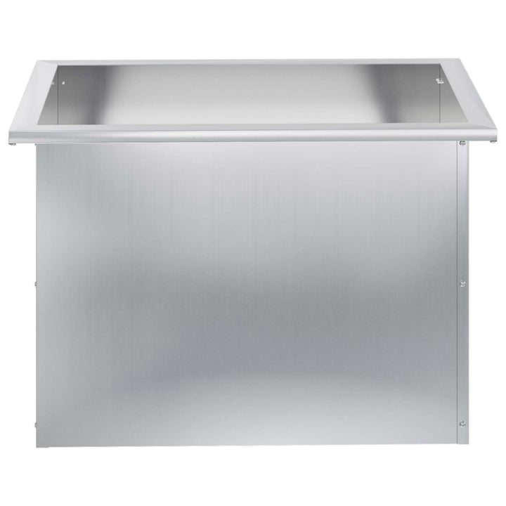 Plantekasse med LED Sølv 40 × 60 × 40 cm Galvaniseret stål