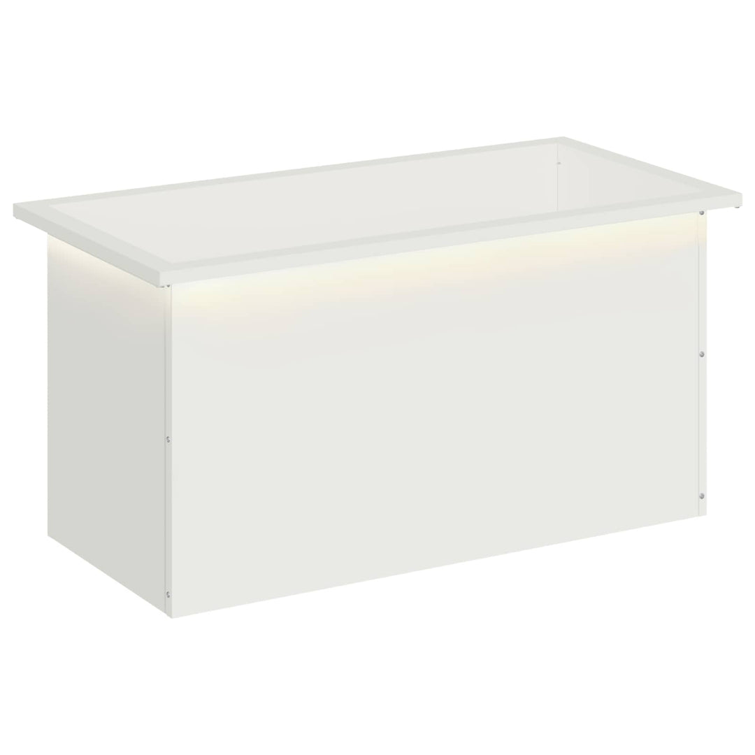 Plantekasse med LED Hvid 40 x 80 x 40 cm Stål