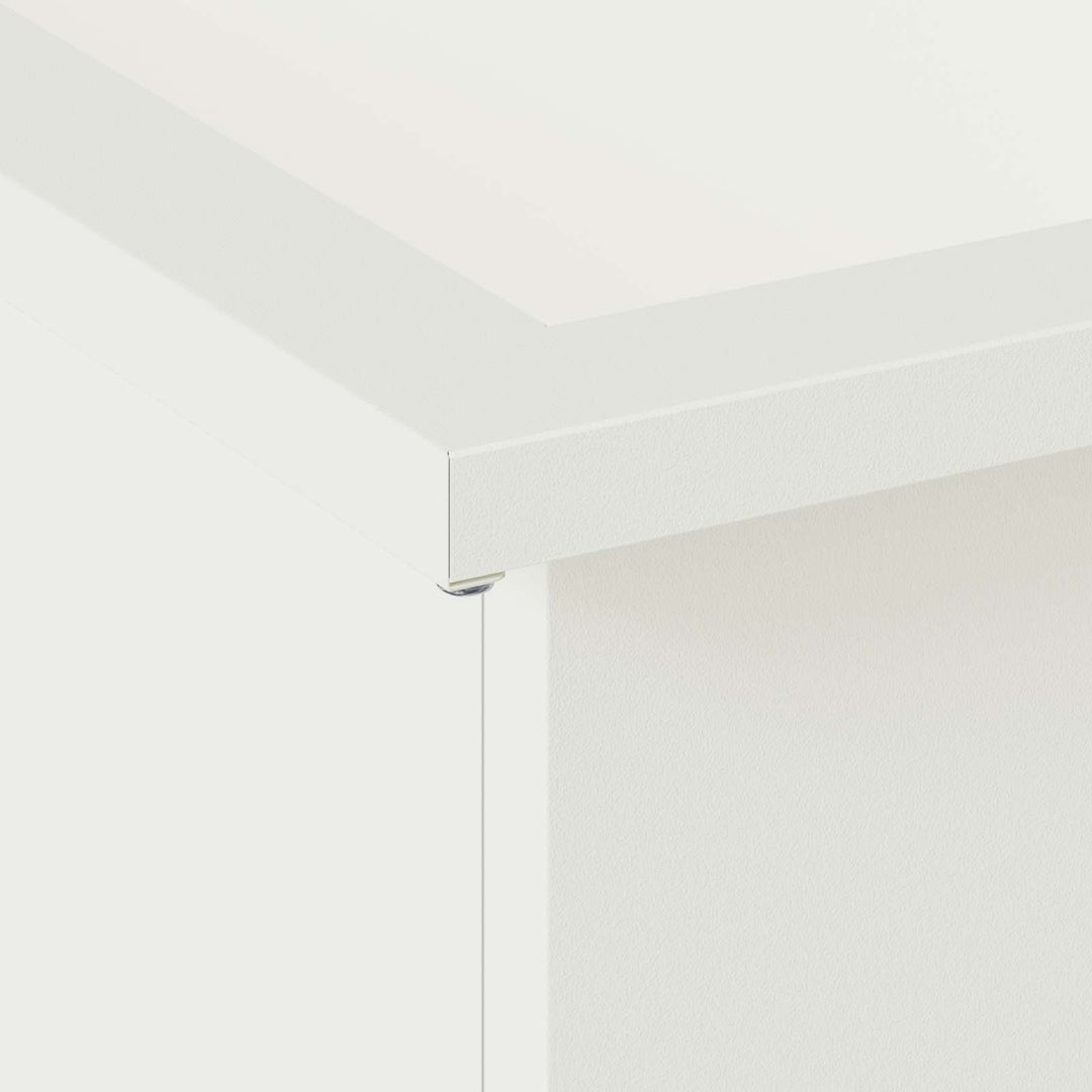 Plantekasse med LED 2 stk. Hvid 40 x 80 x 40 cm Stål