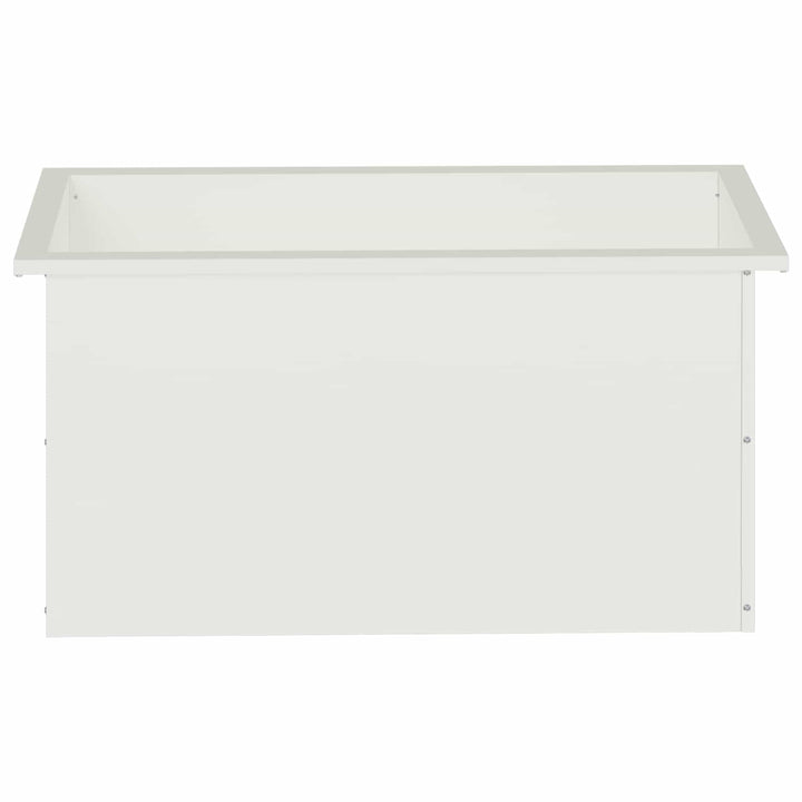 Plantekasse med LED 2 stk. Hvid 40 x 80 x 40 cm Stål