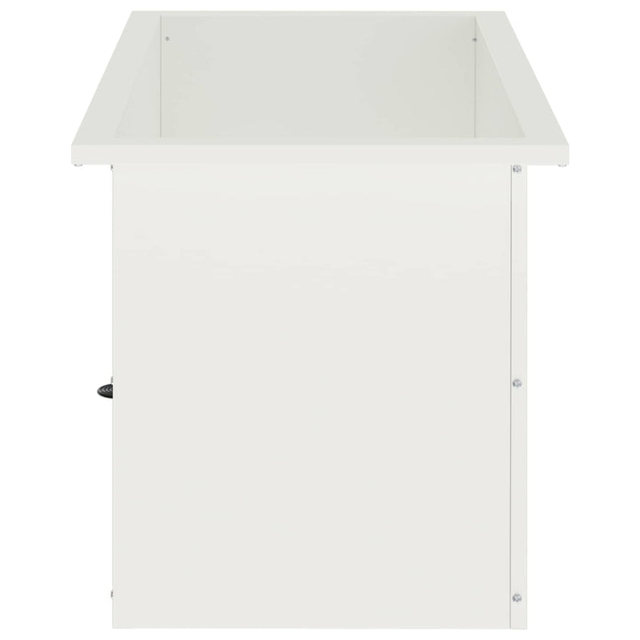 Plantekasse med LED 2 stk. Hvid 40 x 80 x 40 cm Stål