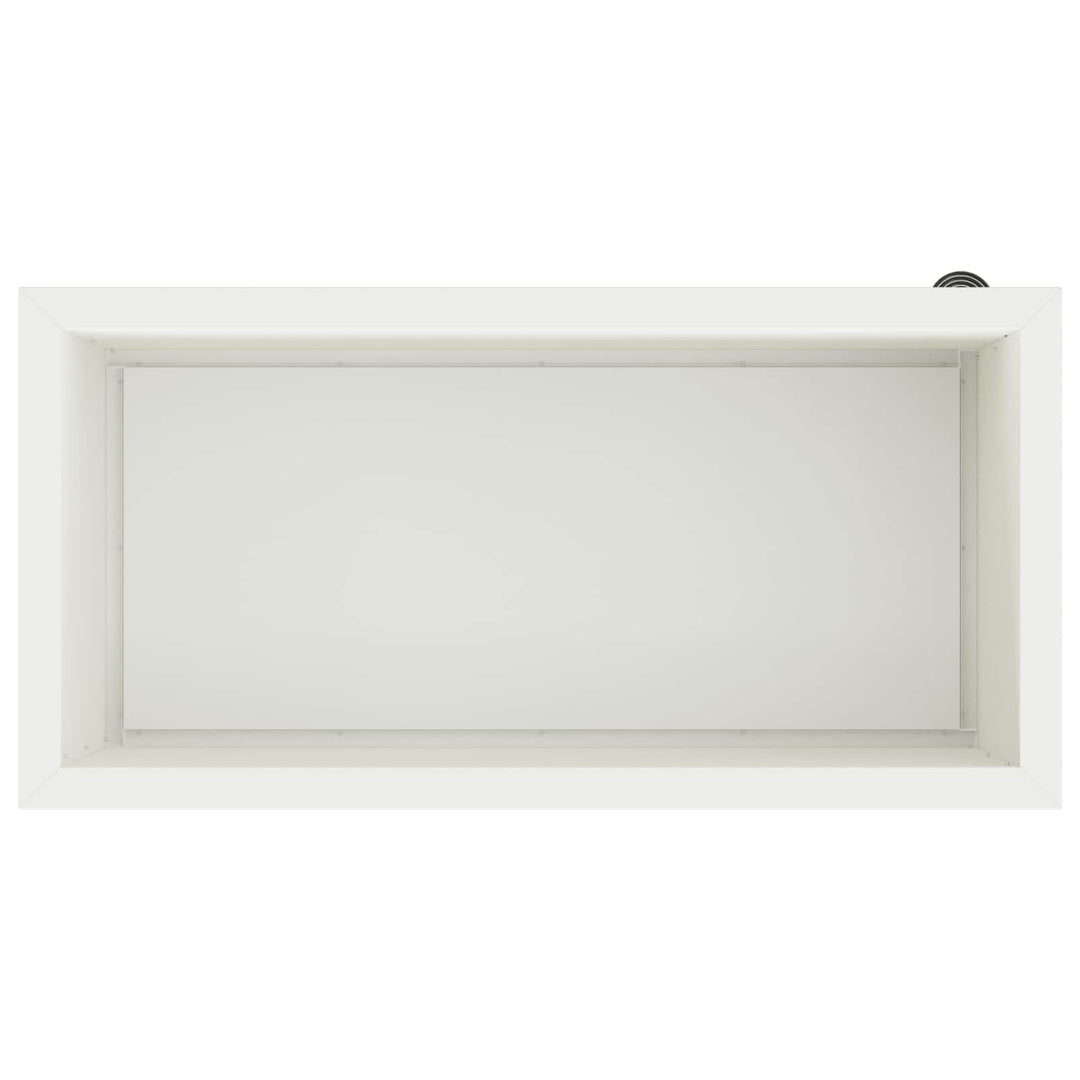 Plantekasse med LED 2 stk. Hvid 40 x 80 x 40 cm Stål
