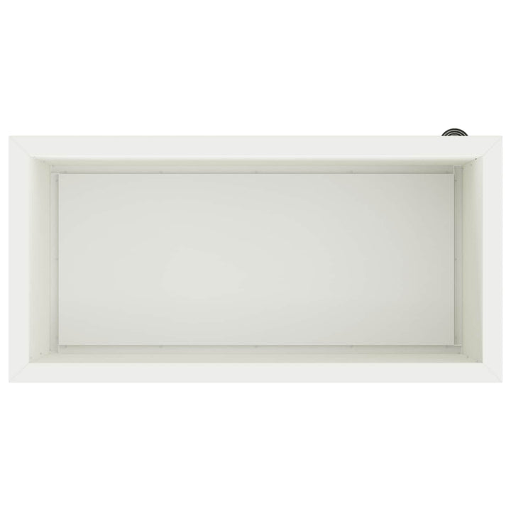 Plantekasse med LED 2 stk. Hvid 40 x 80 x 40 cm Stål