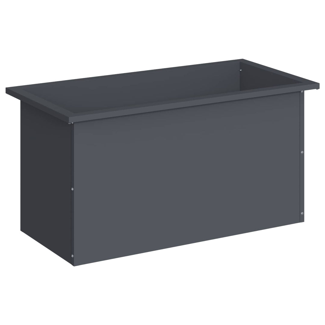 Plantekasse med LED Antracit 40 x 80 x 40 cm Stål