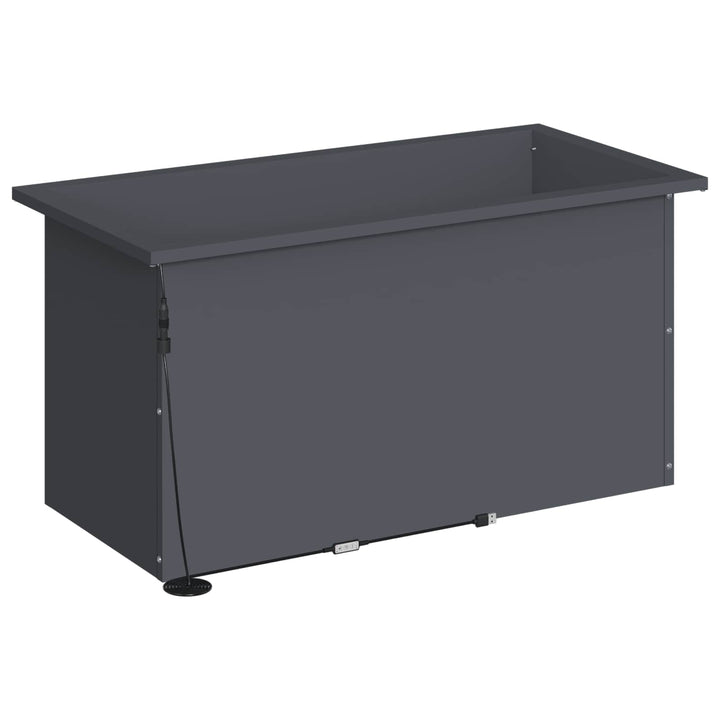 Plantekasse med LED Antracit 40 x 80 x 40 cm Stål