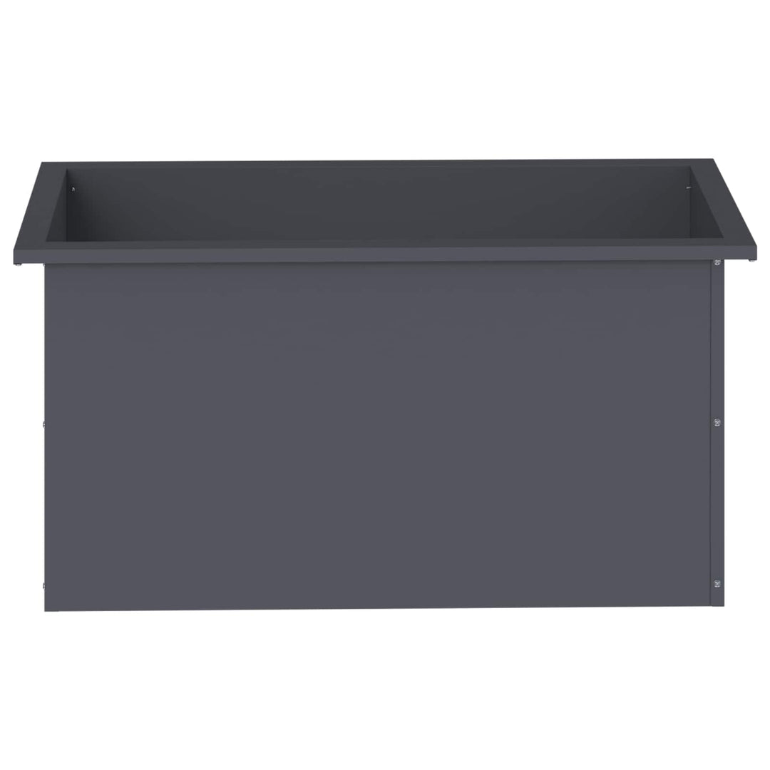 Plantekasse med LED Antracit 40 x 80 x 40 cm Stål