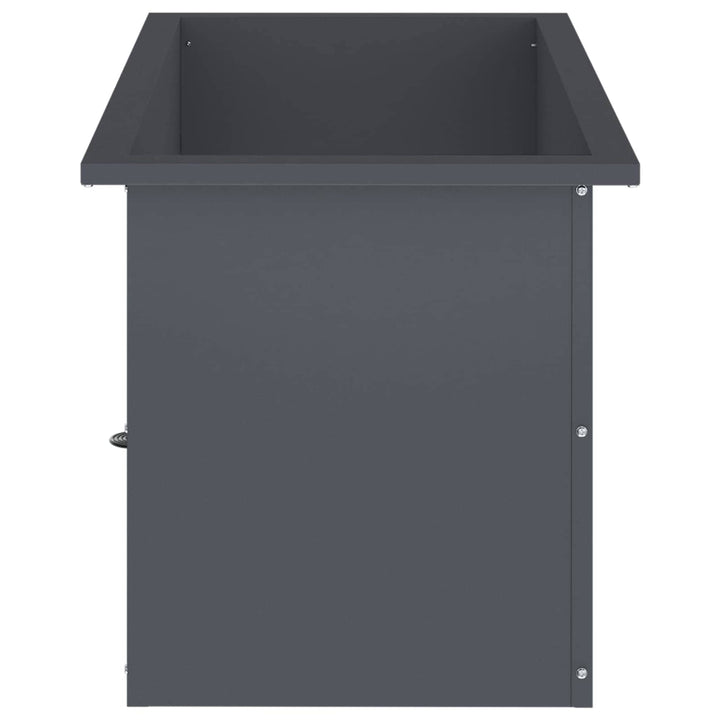 Plantekasse med LED Antracit 40 x 80 x 40 cm Stål