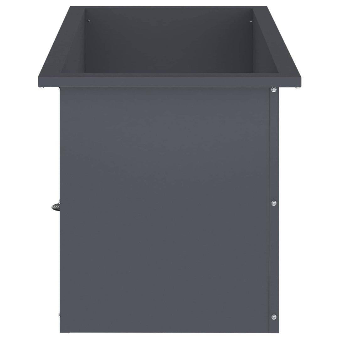 Plantekasse med LED 2 stk. Antracit 40 x 80 x 40 cm Stål
