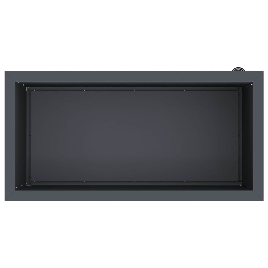 Plantekasse med LED 2 stk. Antracit 40 x 80 x 40 cm Stål