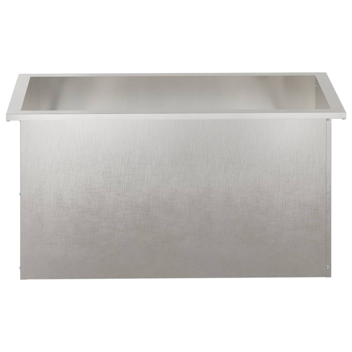 Plantekasse med LED Sølv 40 x 80 x 40 cm Rustfrit stål