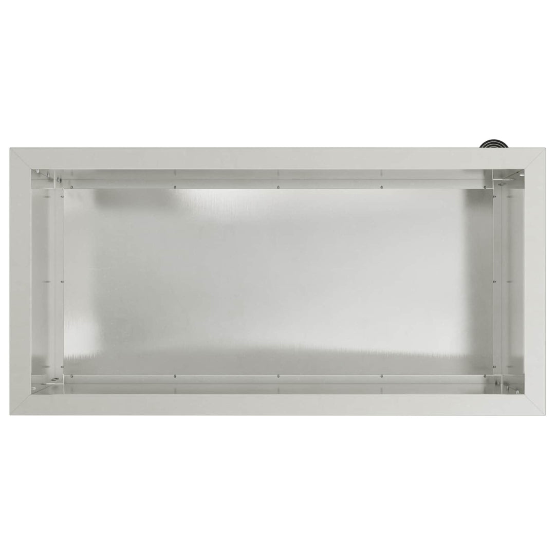 Plantekasse med LED Sølv 40 x 80 x 40 cm Rustfrit stål