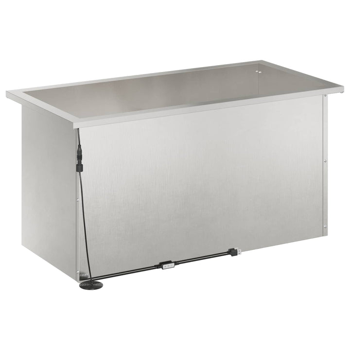 Plantekasse med LED 2 stk. Sølv 40 x 80 x 40 cm Rustfrit stål