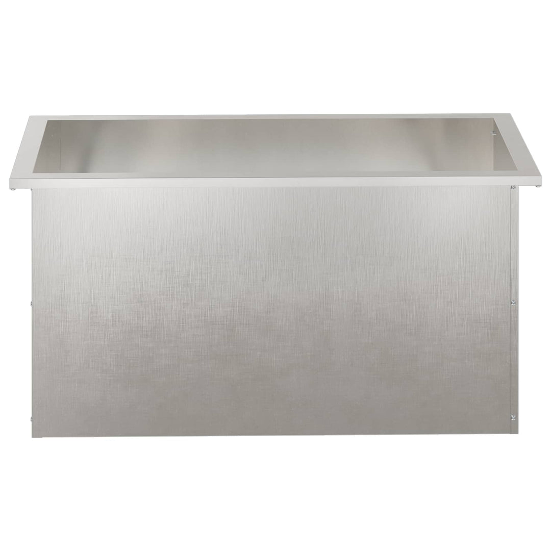 Plantekasse med LED 2 stk. Sølv 40 x 80 x 40 cm Rustfrit stål