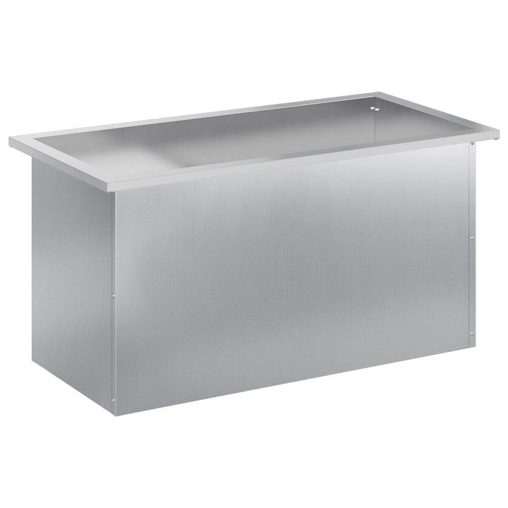 Plantekasse med LED Sølv 40 x 80 x 40 cm Galvaniseret stål