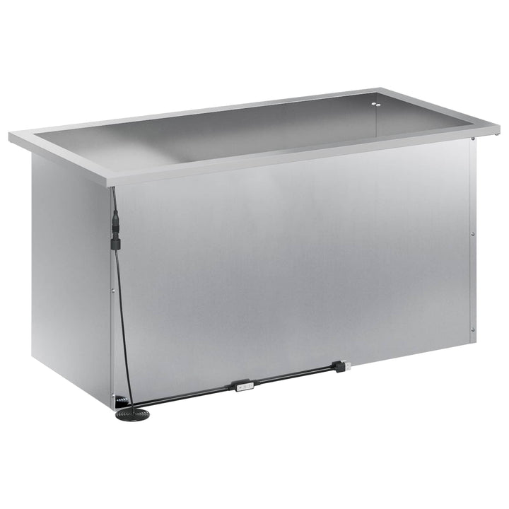 Plantekasse med LED Sølv 40 x 80 x 40 cm Galvaniseret stål