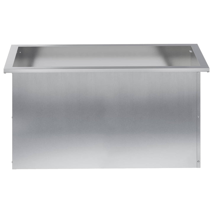 Plantekasse med LED Sølv 40 x 80 x 40 cm Galvaniseret stål