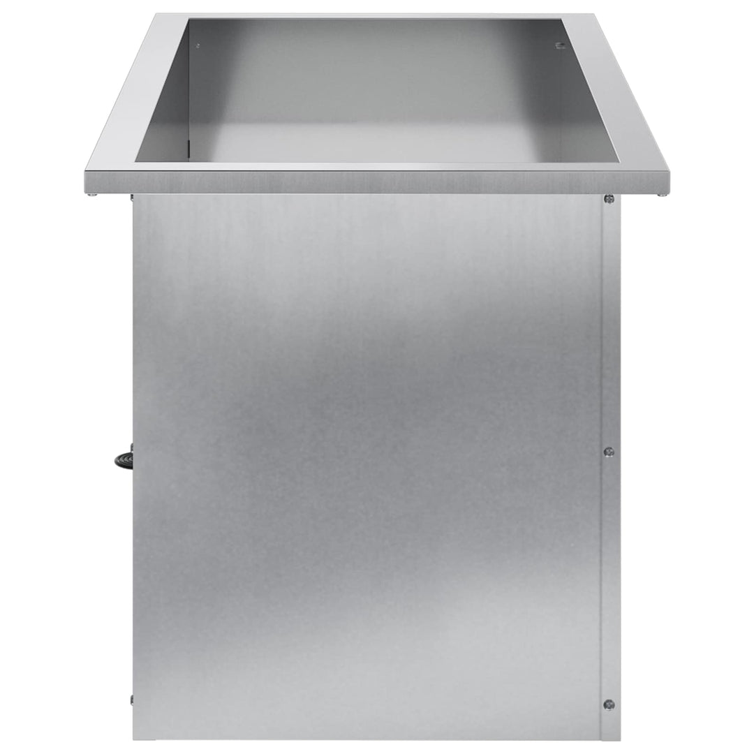 Plantekasse med LED 2 stk. Sølv 40 x 80 x 40 cm