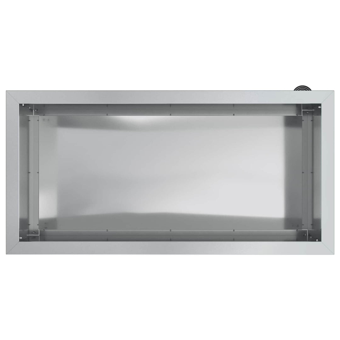 Plantekasse med LED 2 stk. Sølv 40 x 80 x 40 cm