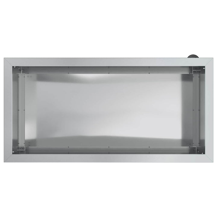 Plantekasse med LED 2 stk. Sølv 40 x 80 x 40 cm