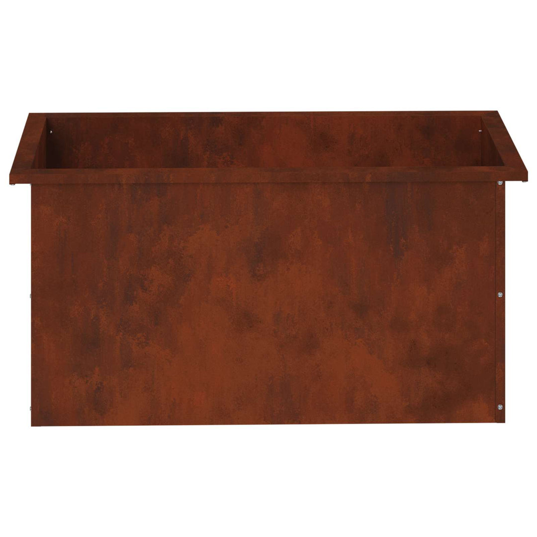 Plantekasse med LED Rusten 40 x 80 x 40 cm Cortenstål